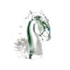 horse sculpture in Murano glass from the 70s signed Nason