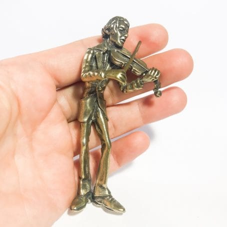 miniatura argento violinista