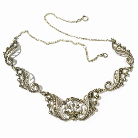 antique silver choker necklace