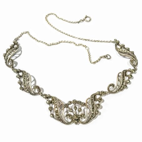 Irish art deco choker in silver