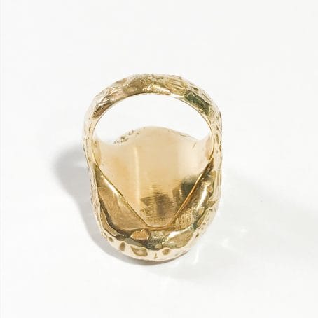 vintage silver ring with aquamarine details