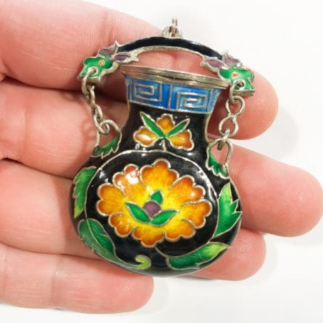 Chinese cloisonné pendant