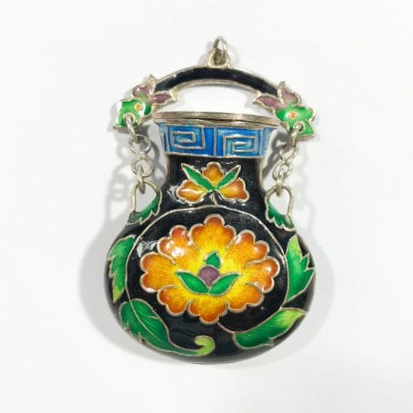 Chinese vintage pendant with enamels