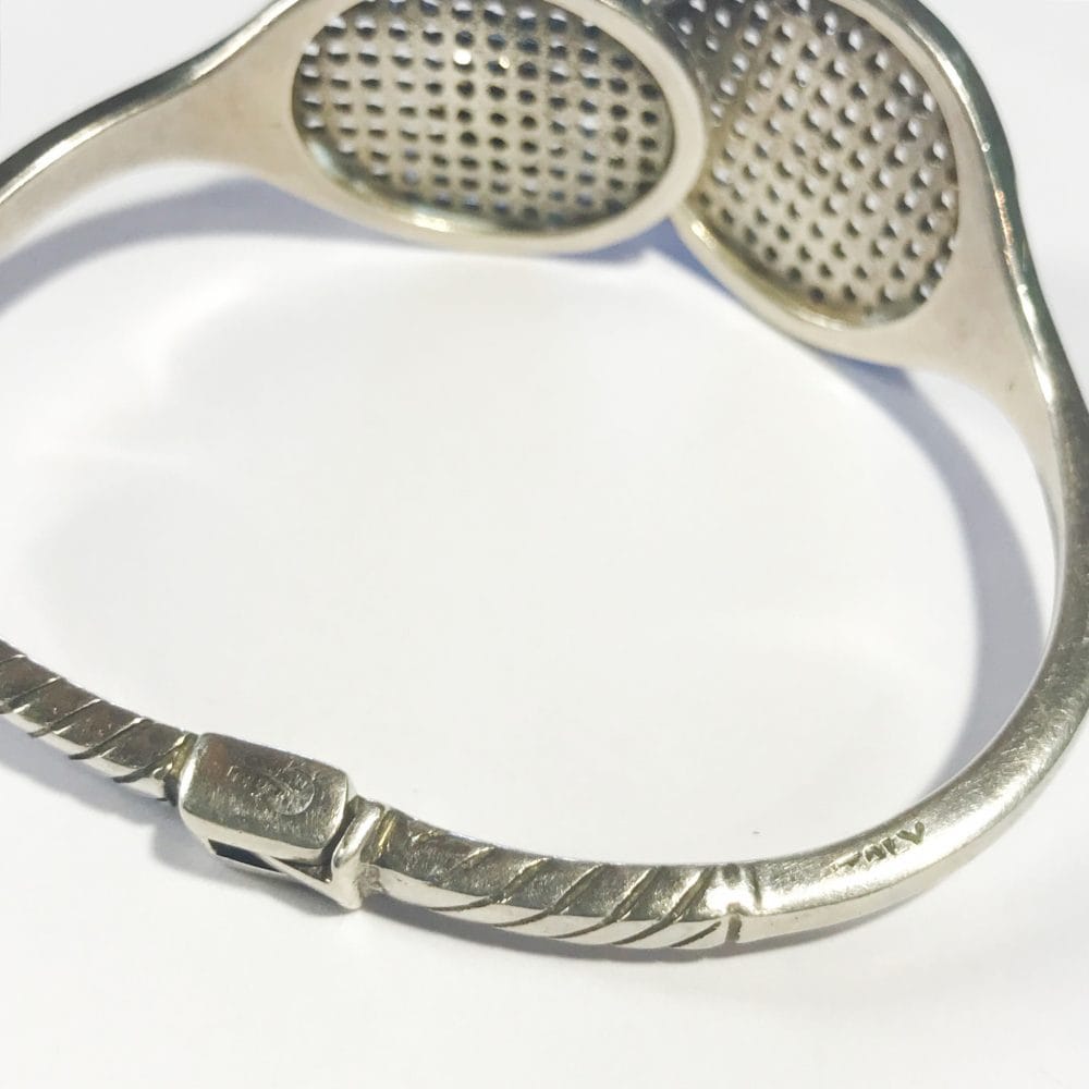 bracciale in argento firmato Antonio Fallaci designer Gucci dettagli