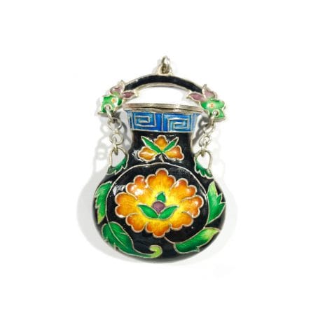 Chinese cloisonné pendant