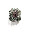 silver with garnets victorian ring