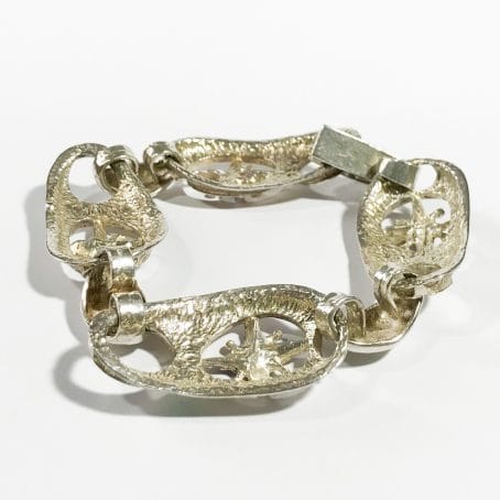 Italian modernist bracelet in silver and enamels details