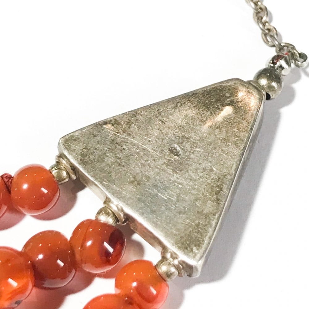 years ethnic necklace 60 in silver and agate details