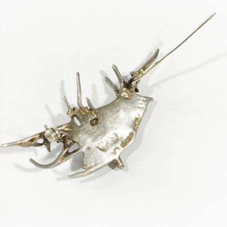 Juhls Tundra vintage brooch in silver details