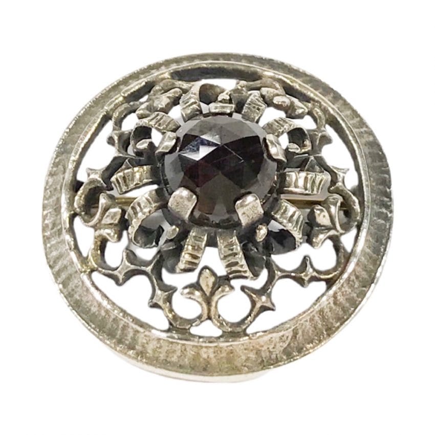 antique garnet austrian brooch