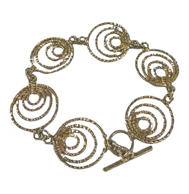 modernist silver bracelet