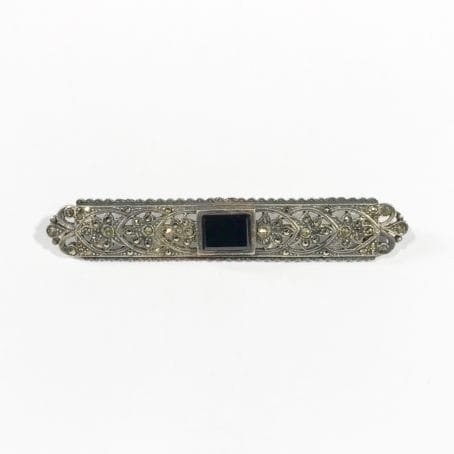 spilla art deco argento