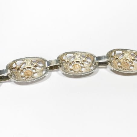 dettagli bracciale aretino anni 70 in argento e smalti