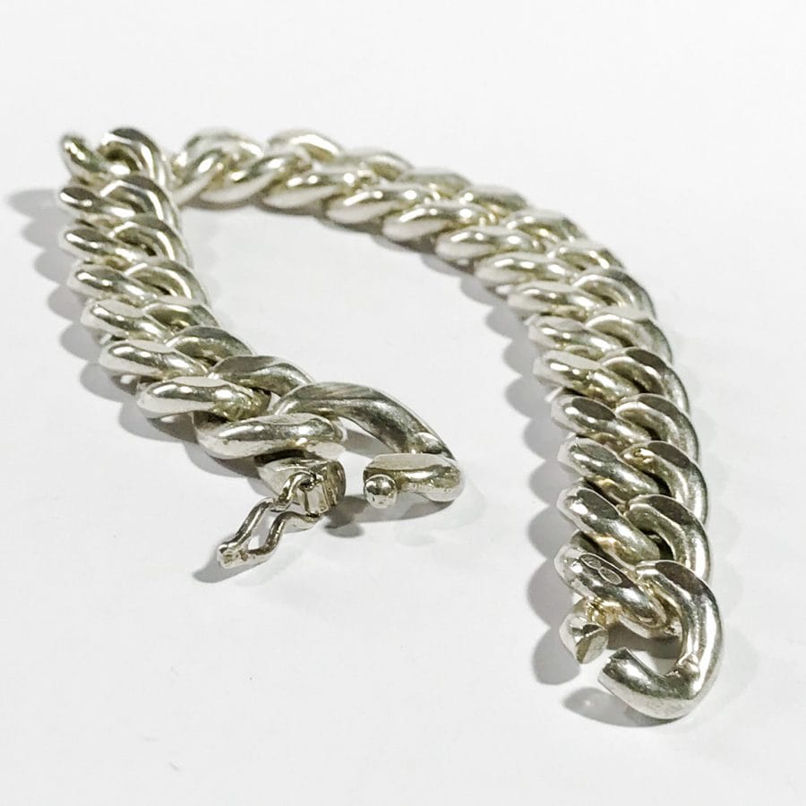 retro men's bracelet full chain in silver