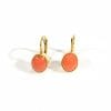 coral and gilded silver earrings