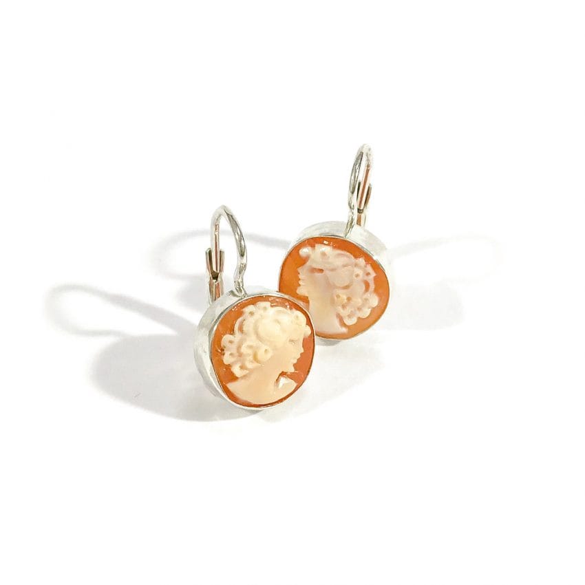 Torre del Greco cameo earrings