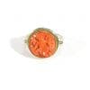 coral cameo ring