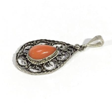 pendant with red coral