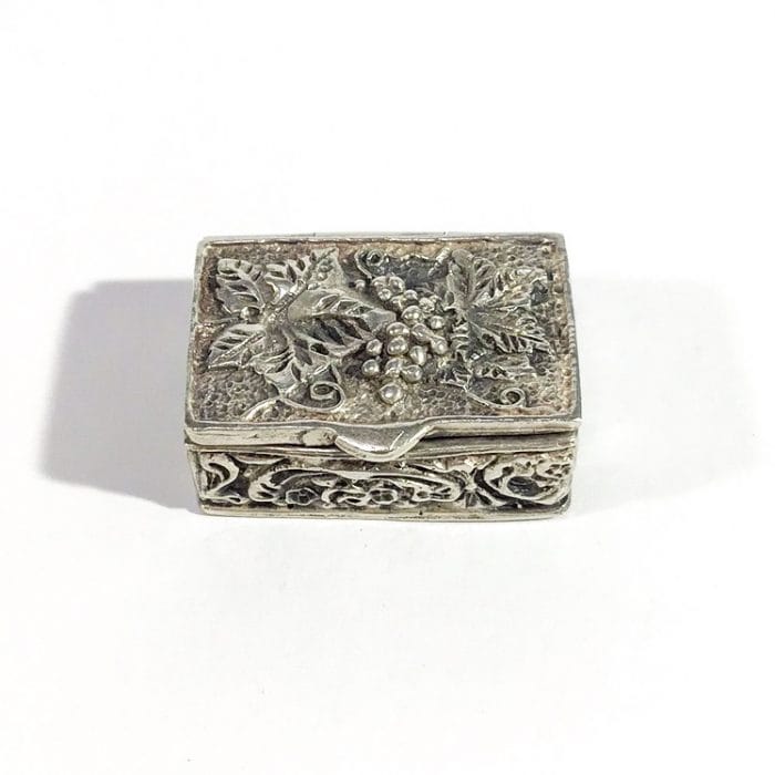 solid silver italian pill box