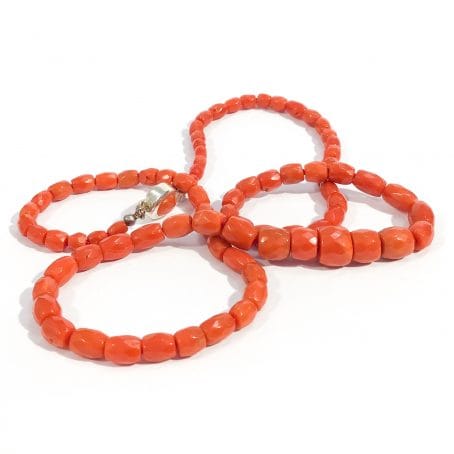 natural mediterranean red coral necklace