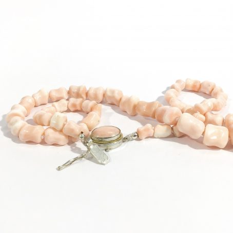 pacific natural pink coral necklace