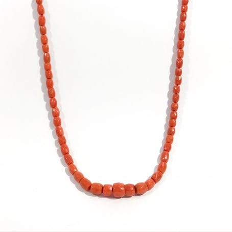 mediterranean sea red coral necklace