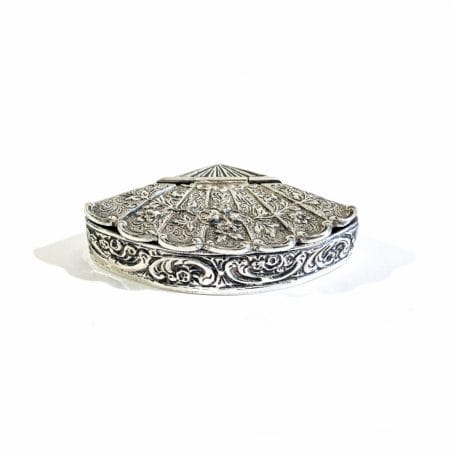 portapillole ventaglio in argento italiano - immagine 9