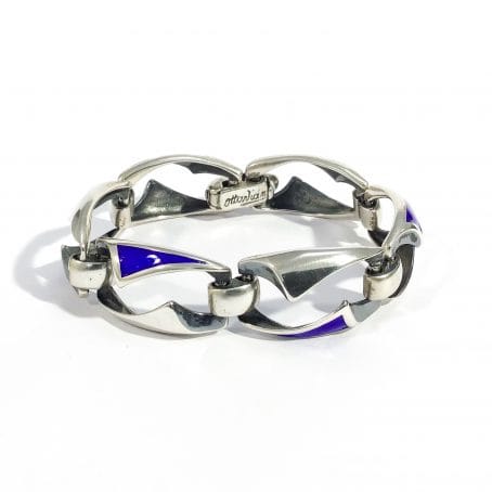 silver bracelet with Ottaviani enamels