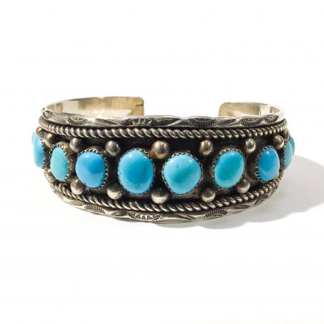 bracelet Navajo man silver with turquoise