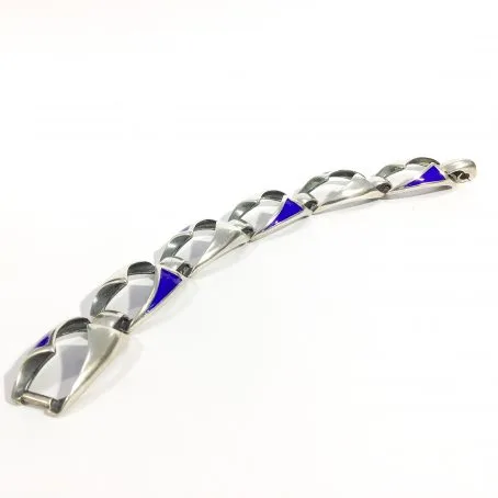 bracciale argento massiccio e smalto Ottaviani vintage