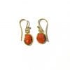 Sardinian red coral cameo earrings