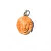 coral cameo woman face pendant