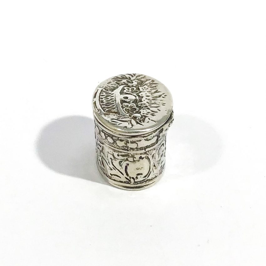 small solid silver pillbox