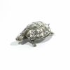 portapillole art déco d’argento a forma di tartaruga