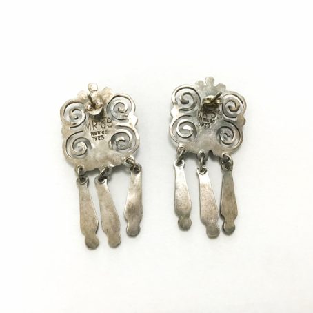 silver hallmarks mexican pendant earrings