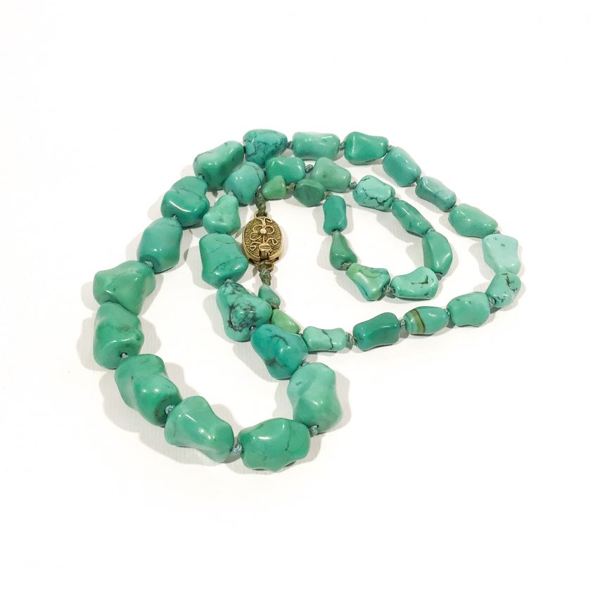 vintage chinese turquoise necklace
