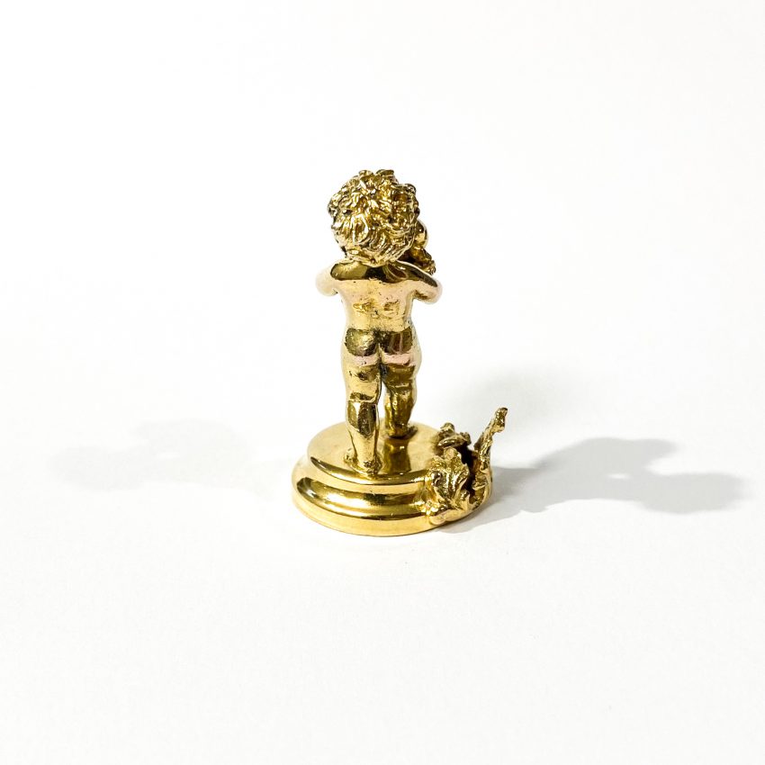 detail gilded silver putto miniature