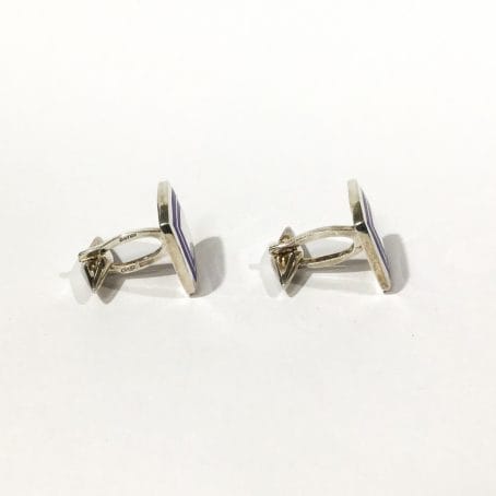 silver and enamel men cufflinks