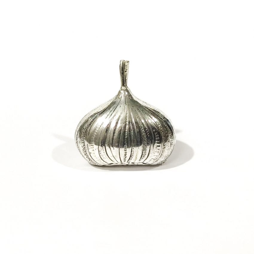 chestnut-shaped silver pill box