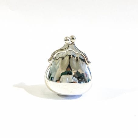 porta pillole in argento a forma di borsellino - immagine 8
