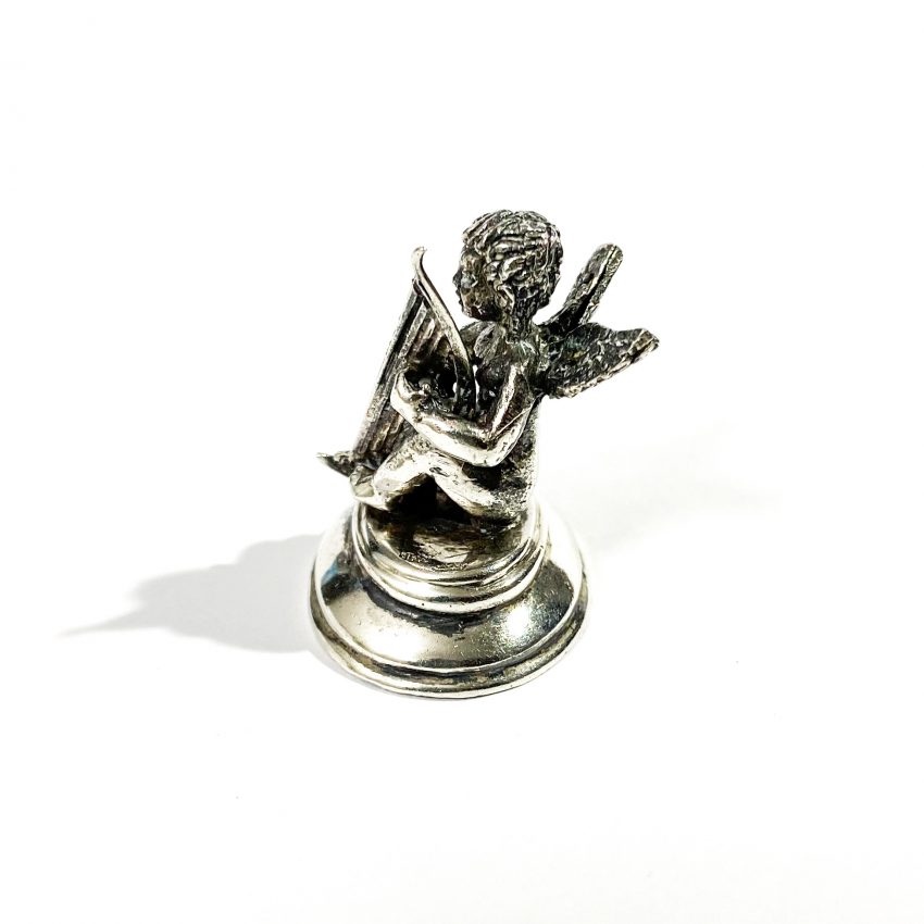profilo miniatura italiana in argento a forma di angelo