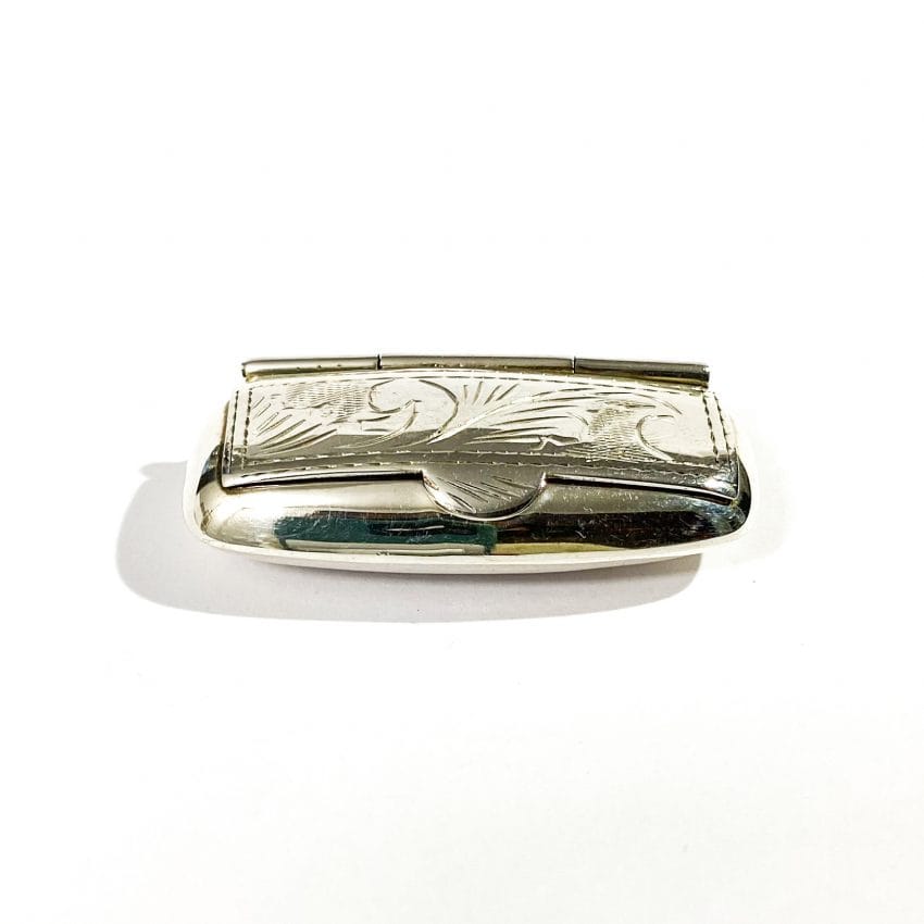 raro porta pillole italiano in argento