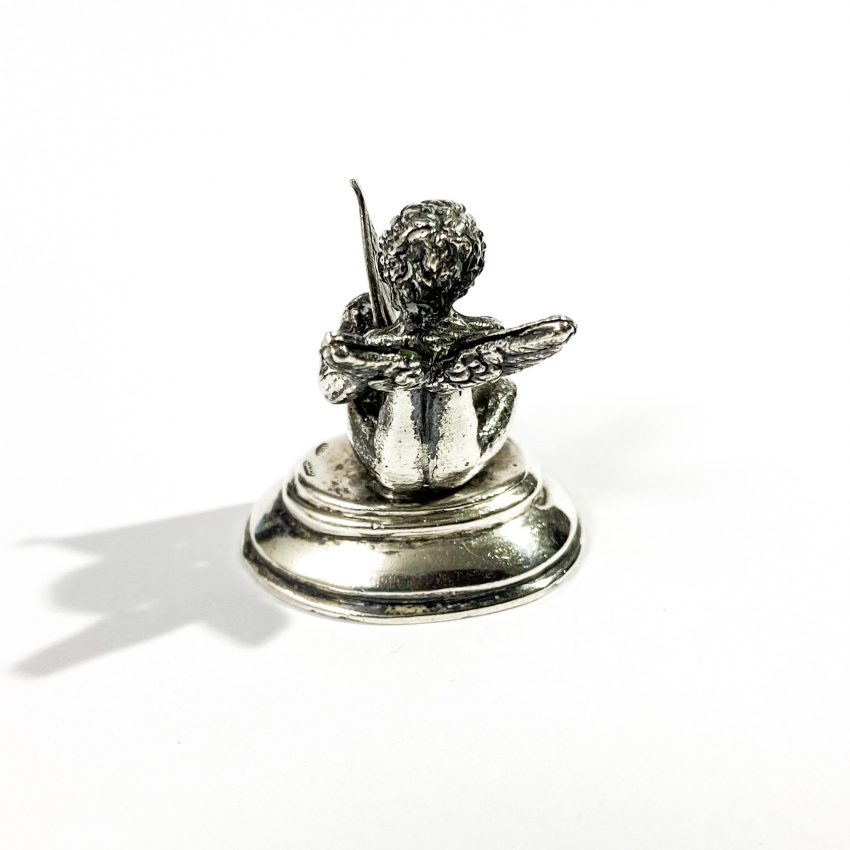 retro miniatura italiana in argento a forma di angelo