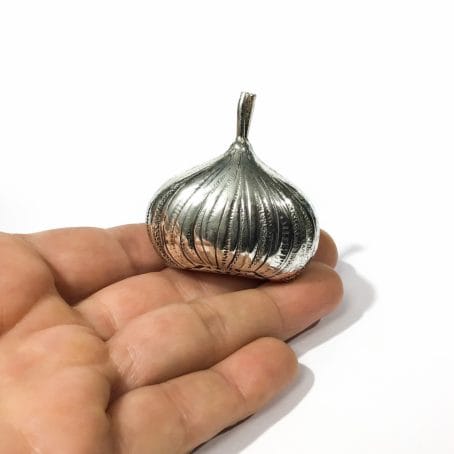 chestnut shape silver pillbox