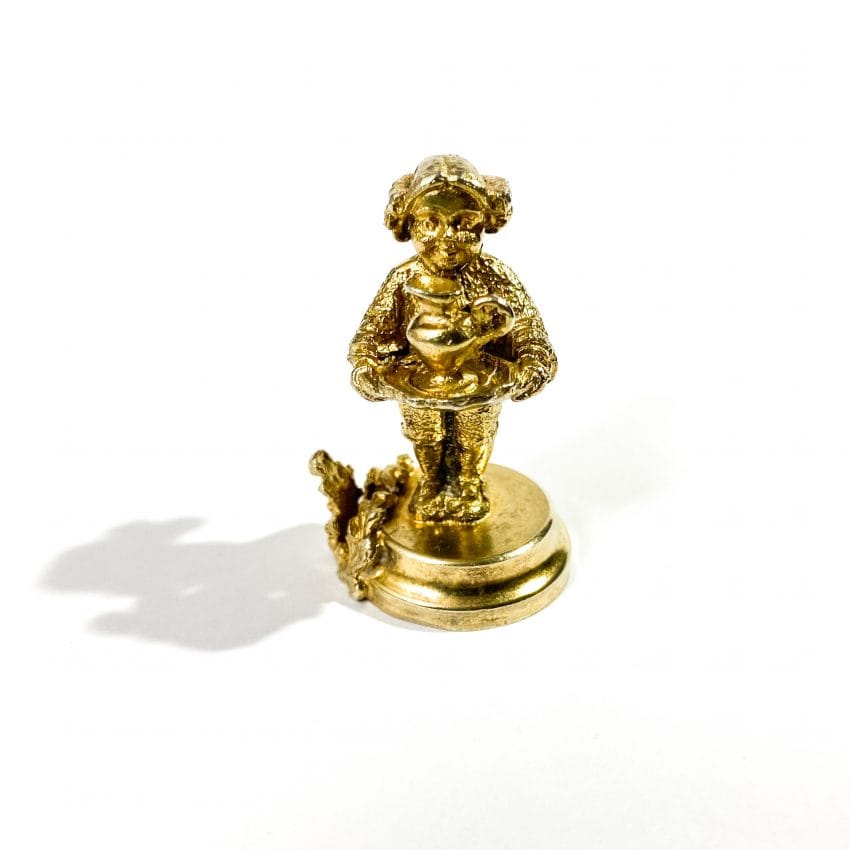 vintage solid silver butler miniature hallmark figurine Italy