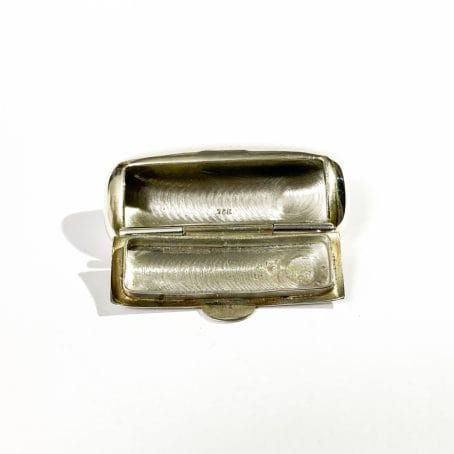 vintage sterling silver chiseled hallmarked pill box