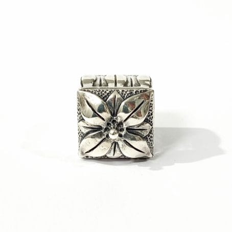 mini sterling silver pillbox detail