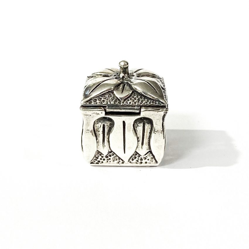 tiny sterling silver pillbox
