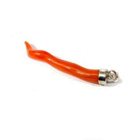 vintage red coral horn