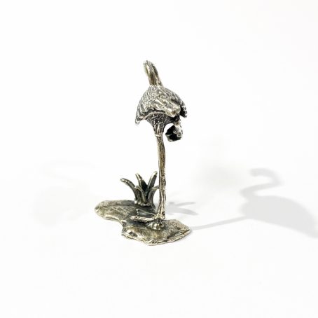 detail vintage solid silver flamingo miniatureY